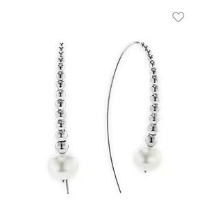 LAGOS Sterling Silver Signature Caviar Freshwater Pearl Linear Drop Earring